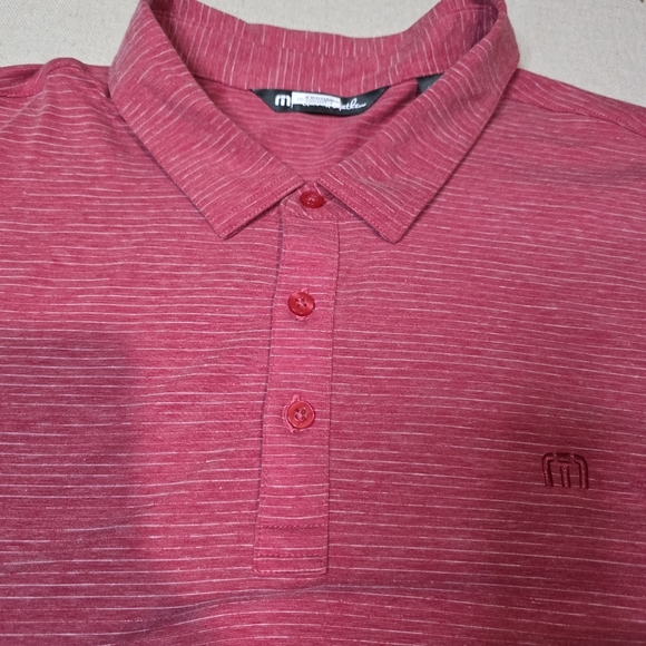Travis Mathew Mens Size XXXL Golf Polo Shirt The Heater Polo Series Red Striped - Picture 4 of 7